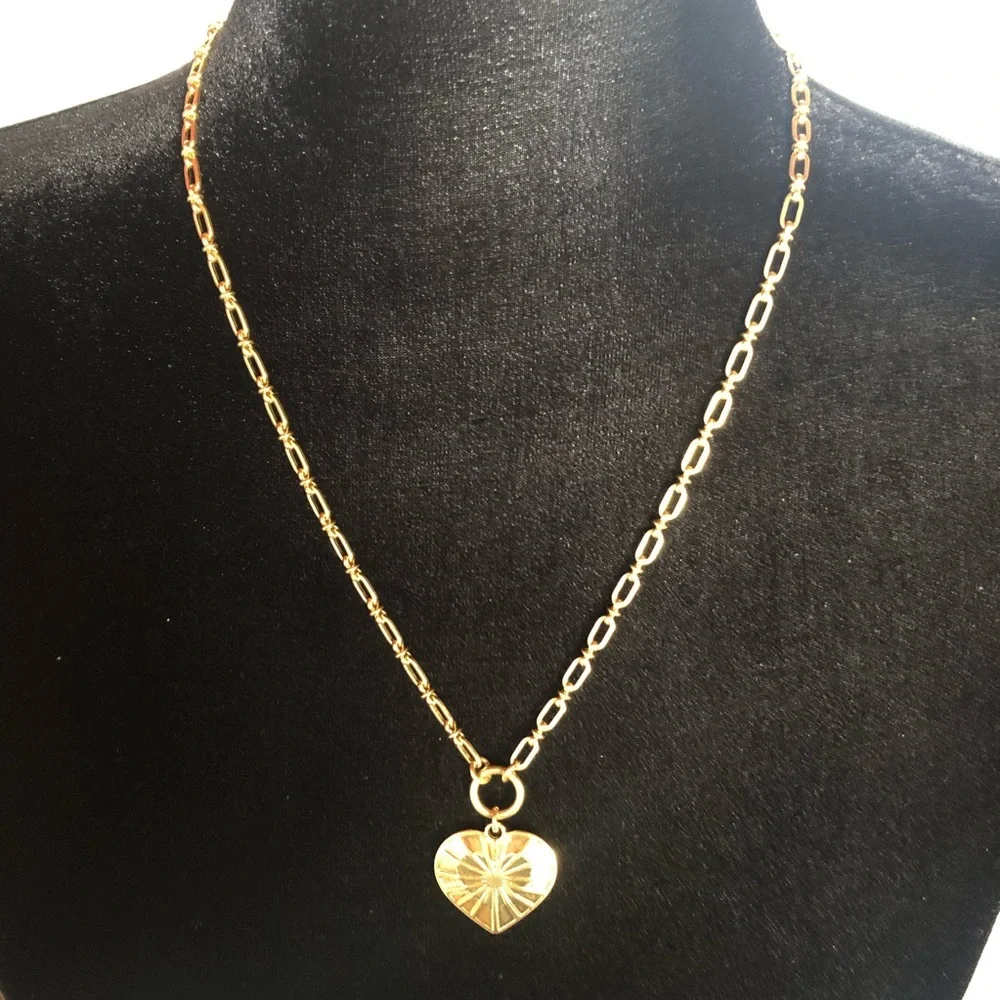 J. Crew Factory Chunky Chain Heart Pendant❤️